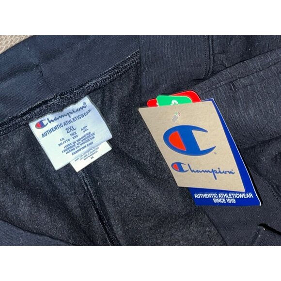 Champion Power Blend Jogger Style Sweat Pants Sz XXL Unisex Mens Black - Picture 4 of 15